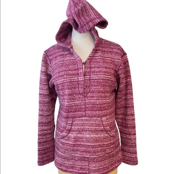 Sherpa Adventure Gear Rose Pink Hooded wool blend Sweater Medium - Picture 1 of 5